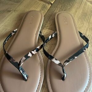 Jcrew Factory leopard thong.  Size 10